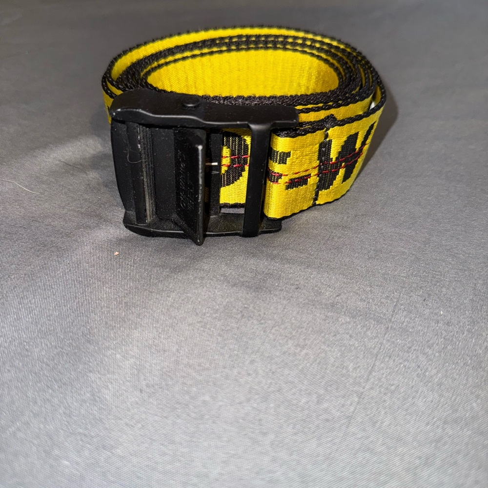 OFF-WHITE Classic Industrial Yellow Black Belt